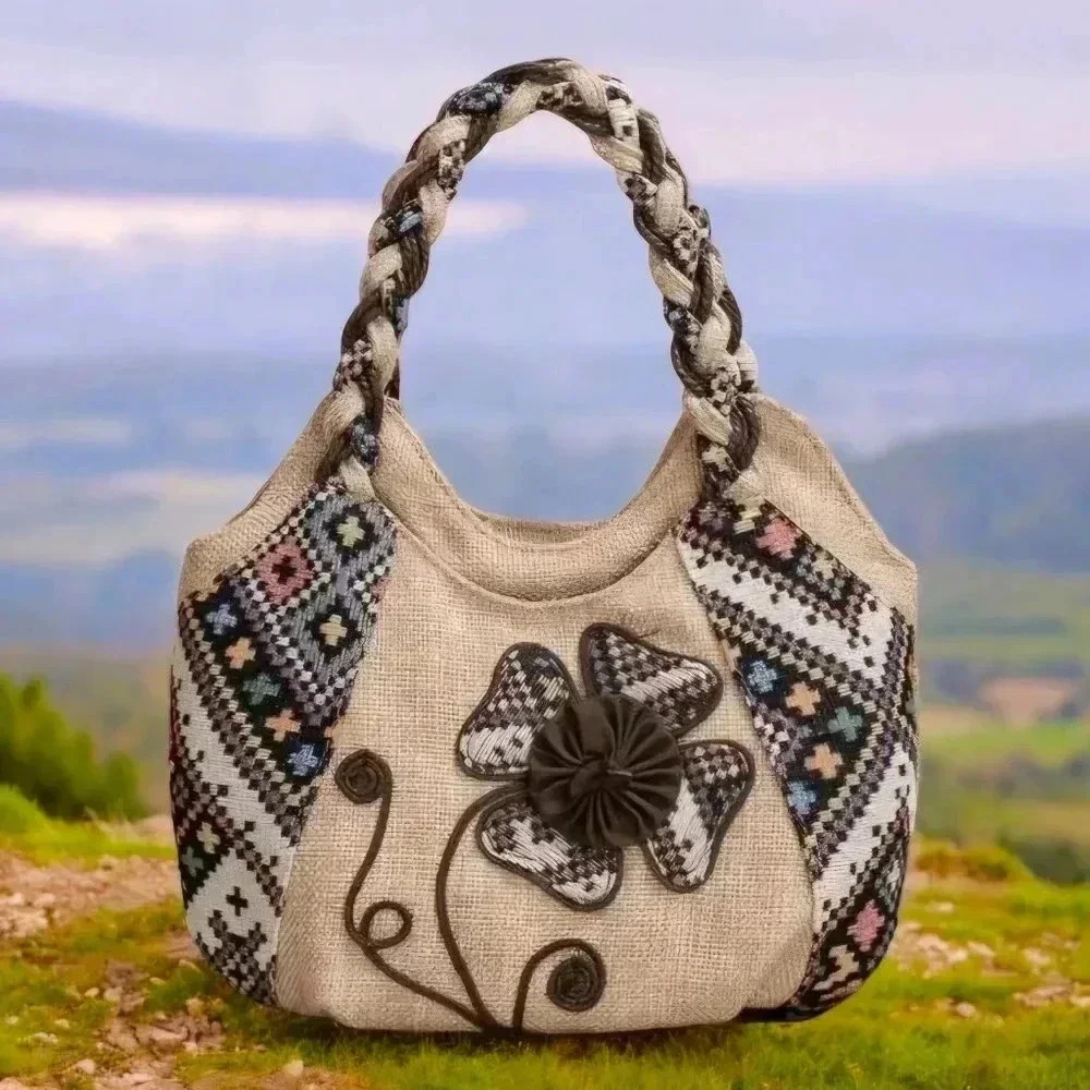 Artisan Floral Pattern Mini Bag